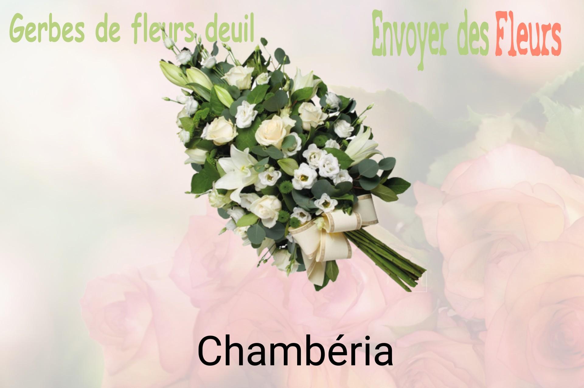 Gerbe de fleurs de deuil livrée à Chambéria